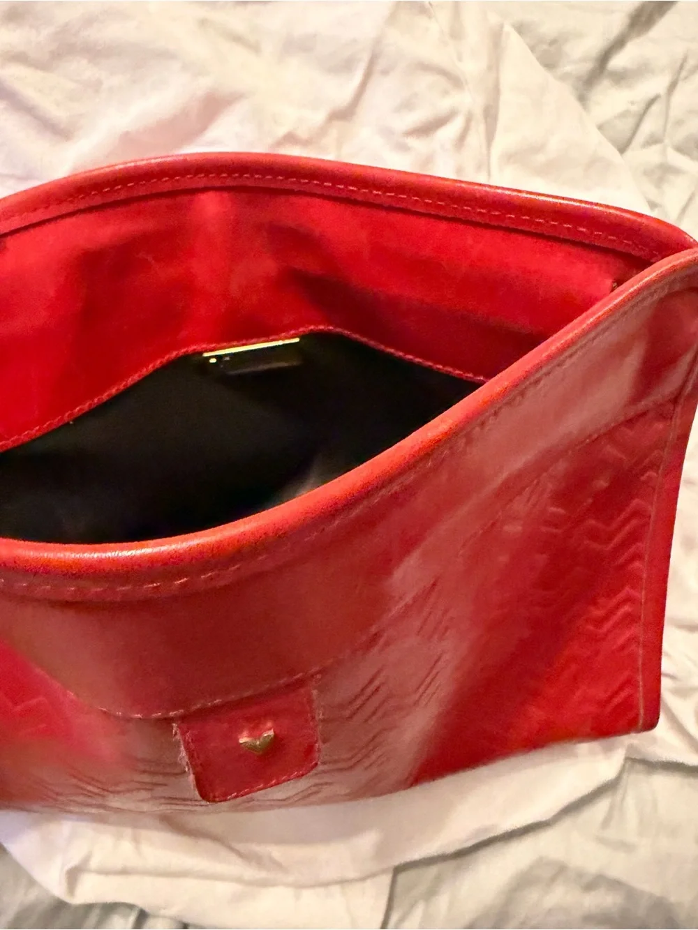 Authentic Mario Valentino Red Leather Portfolio / Document Holder